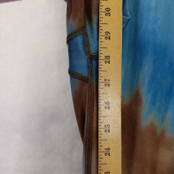 Beyond Yoga 7/8 Leggings Women's S Multi Color Red Blue Stripe Lux High Waisted - Picture 13 of 14